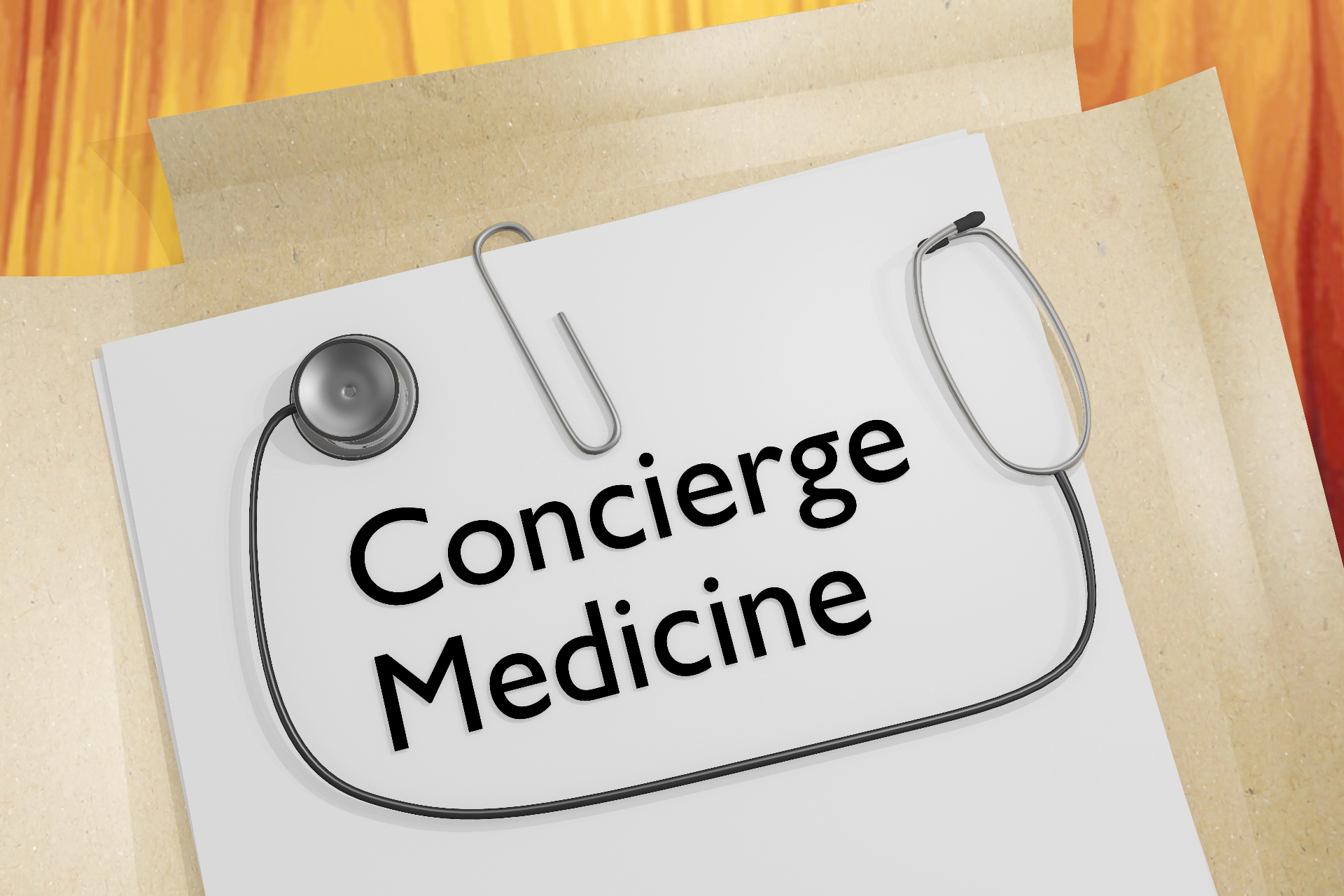 Concierge Medicine document with stethoscope